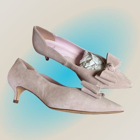 Sole Bliss Kelly Blush Pink Suede Low Heels Womens Sz 11 US 42 New NIB $315 - Picture 5 of 16